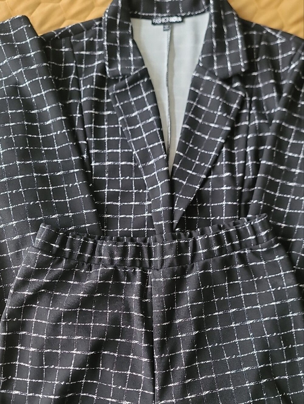 Black Windowpane Suit Jacket & Pants Set - Picture 5 of 5